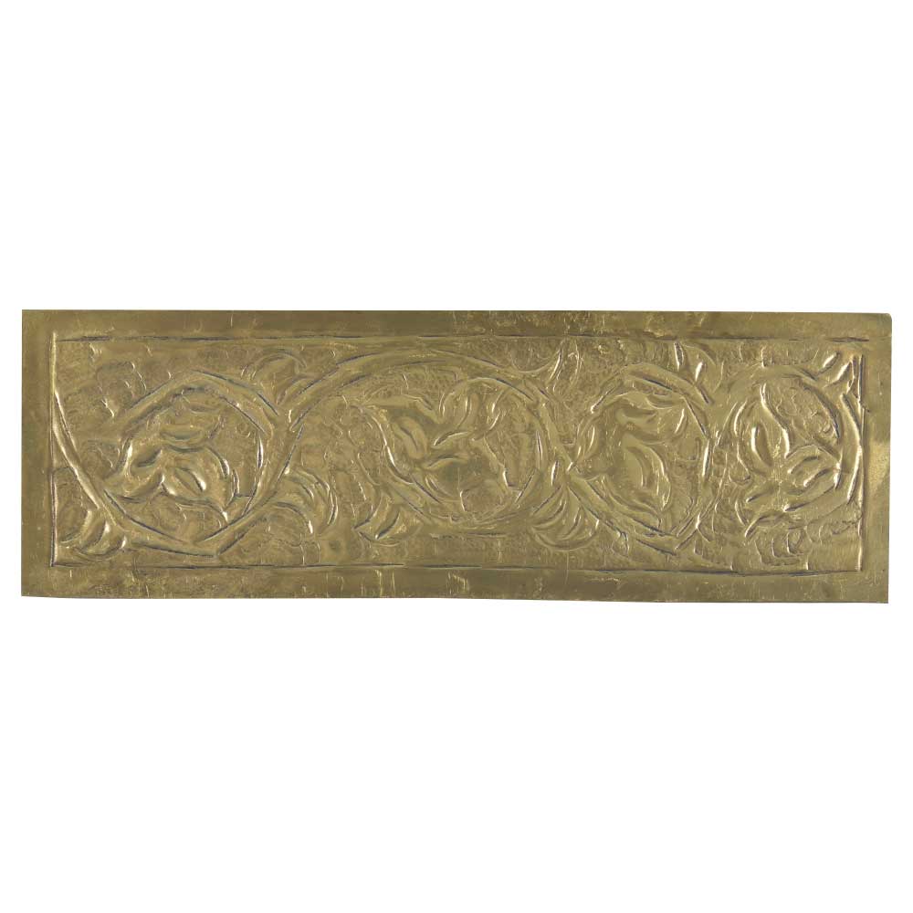 Floral Hand Carved Brass Panel