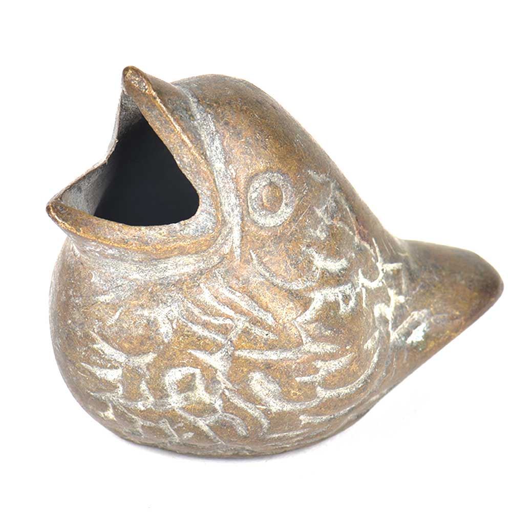 Brass Bird Open Mouth Ashtray pen Pencil holder