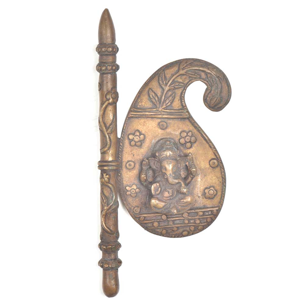 Lord Ganesha Pasley Brass Wall Hanging