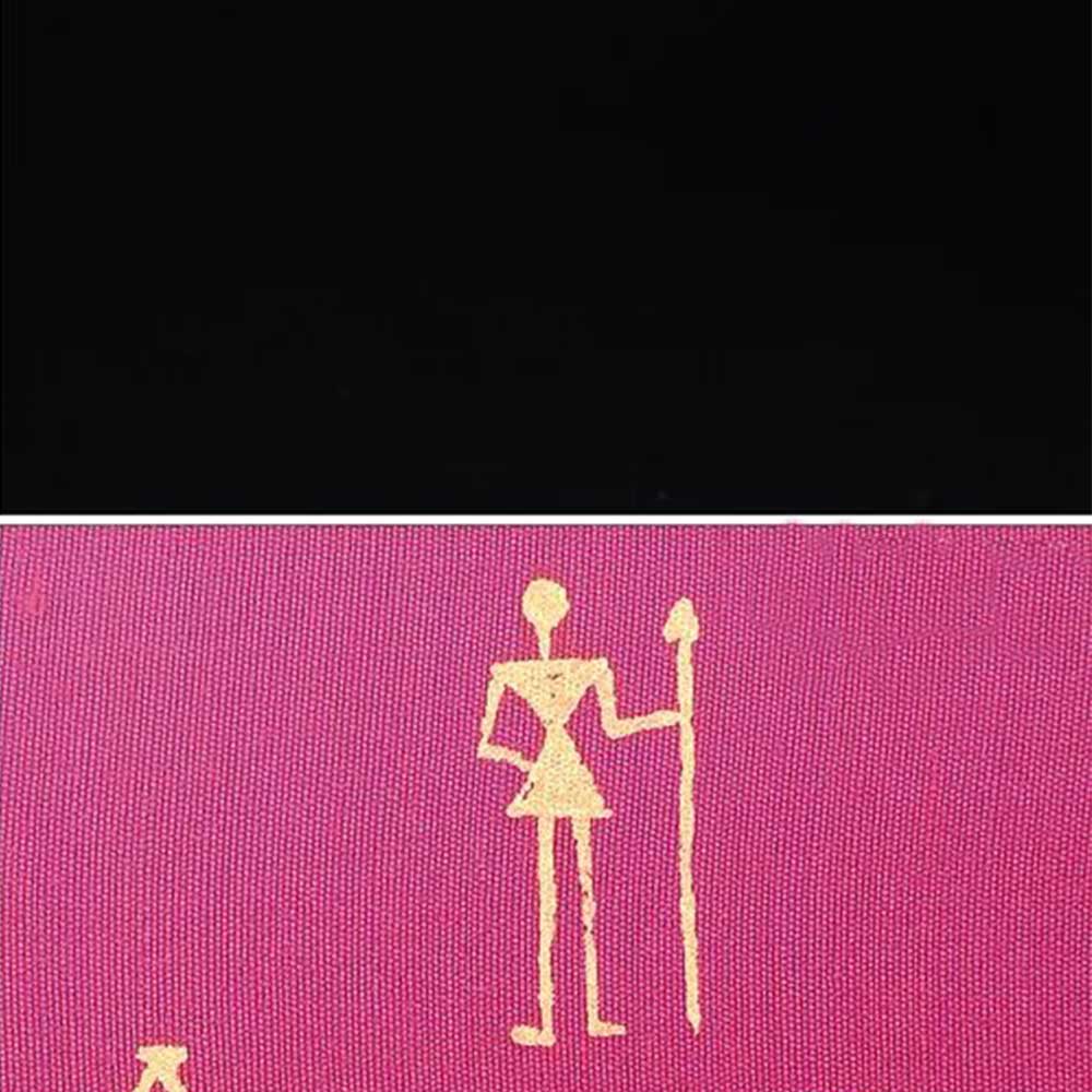 Handmade Pink Color Warli Painted Cotton Silk Clutch bag for Women