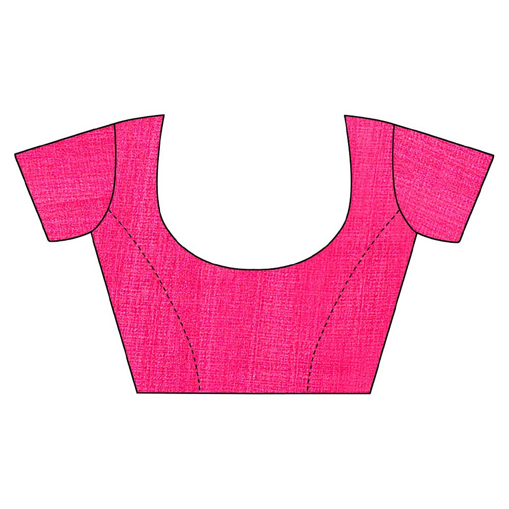 Wine Color Kathak Women's Khadi Silk Printed Saree With Blouse Piece