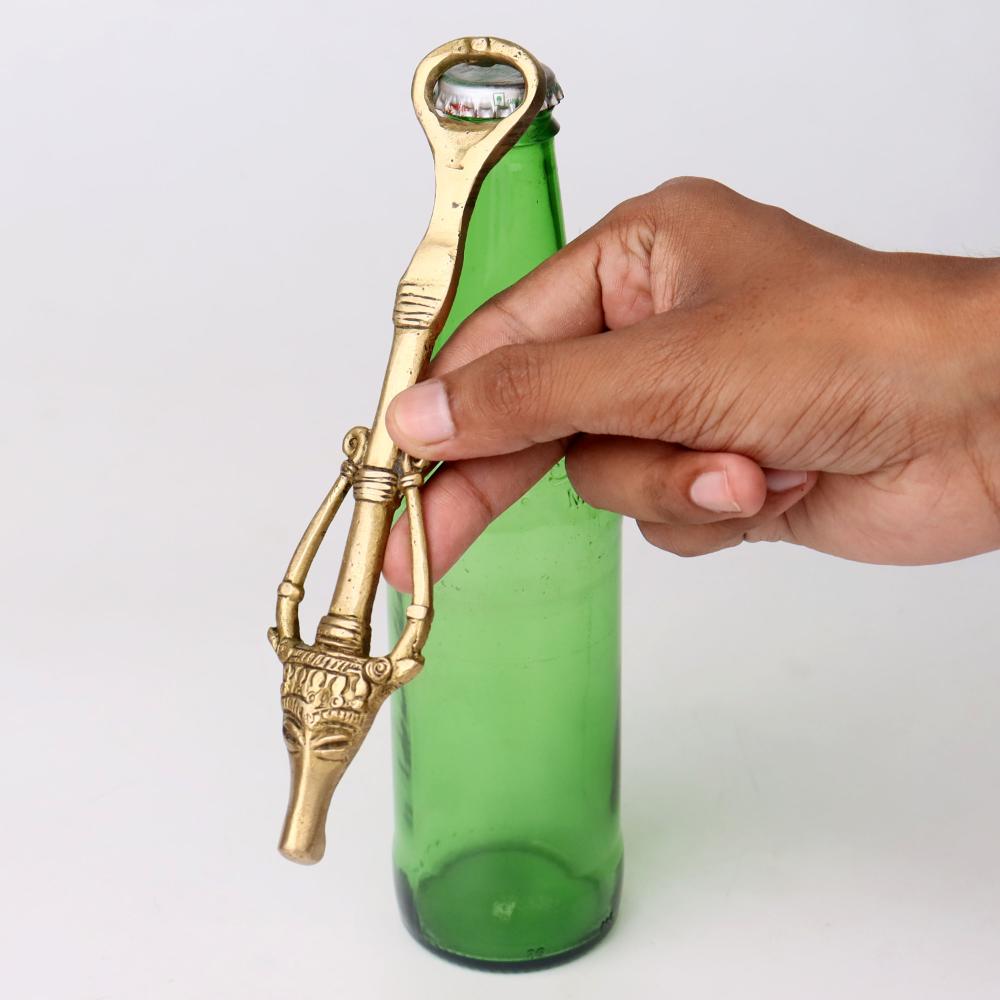 Brass Tribal Bull Bottle Opener