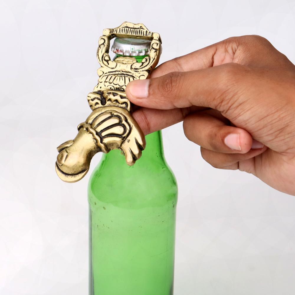 Small Cock Brass Bottle Opener