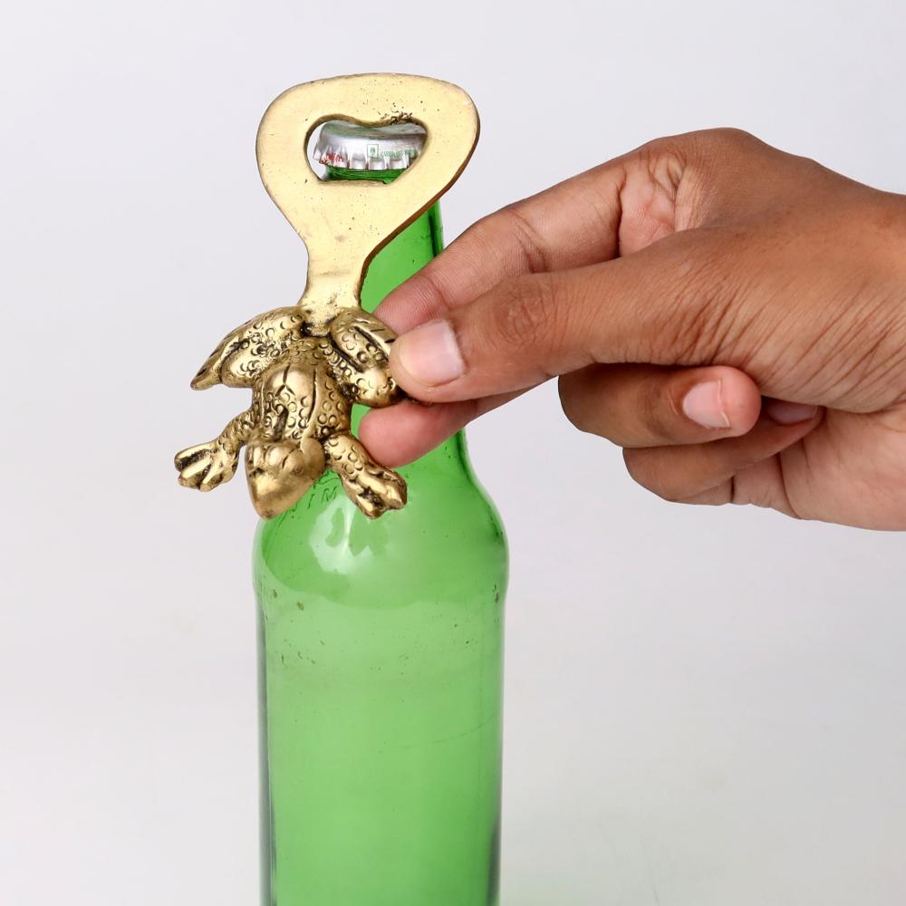 Brass Frog Bottle Opener Soft Drinks Bottle Opener