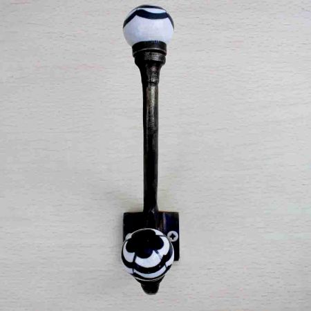 Black Floral Iron Hooks-EHG-34