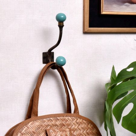Solid Sea Green Iron Hooks-EHG-36