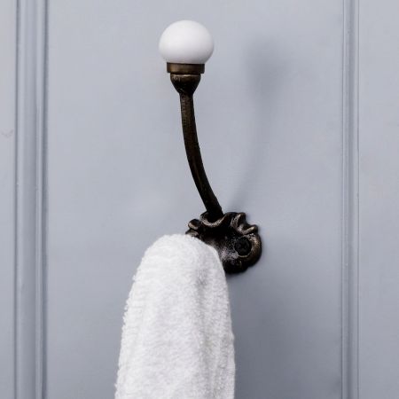 Solid White Iron Hooks-EHG-44