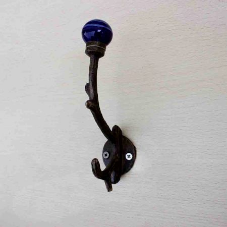 Navy Blue Striped Tree Hooks-EHG-29