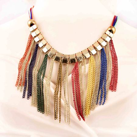 Rainbow Tassel Delight Necklace New Beautiful Jewellery
