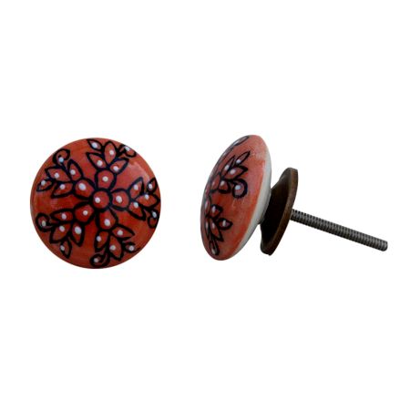 Peach Tiny Flower Knob
