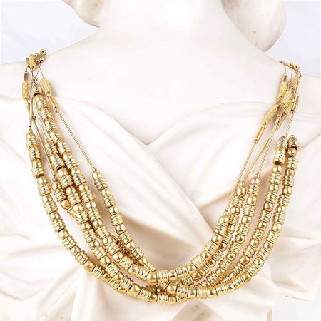 Pretty Please Gold Bead Necklace