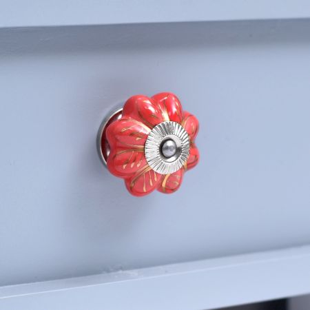 Red Golden Leaf Big Melon Knob