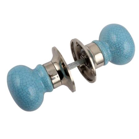 Turquoise Crackle Mortice Handle 2.25