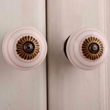 Pink Stripe Knob