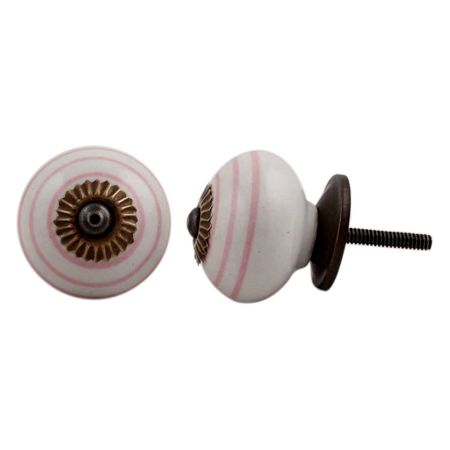 Pink Stripe Knob