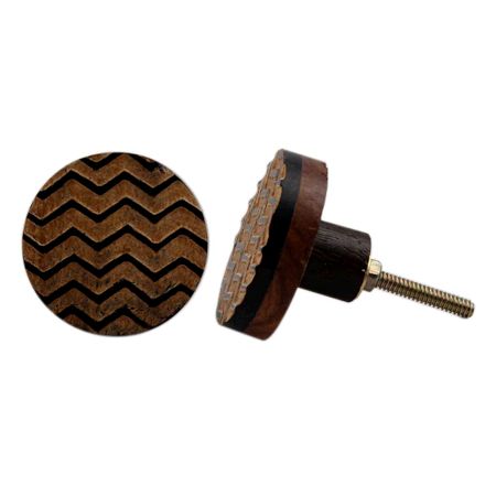 Horn Wooden Wave Knob