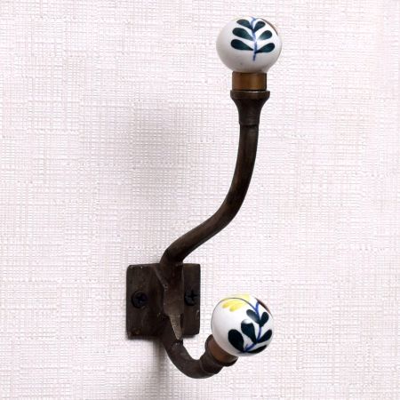 Multicolor Leaf Iron Hooks-EHG-60