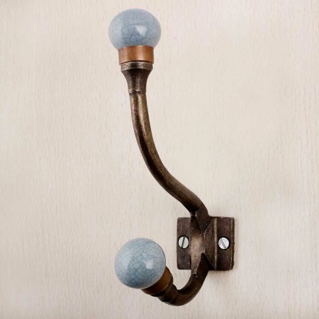 Grey Crackle Iron Hooks-EHG-87
