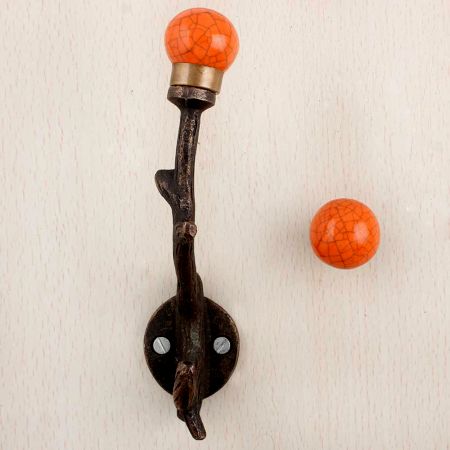 Orange Crackle Tree Hooks-EHG-84