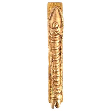 Brass Fish Door Handle In Golden Polish