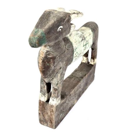 Woody Black and Grey Coloured Cow with Swastika