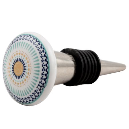 Wheel Flat Ceramic Wine Stopper