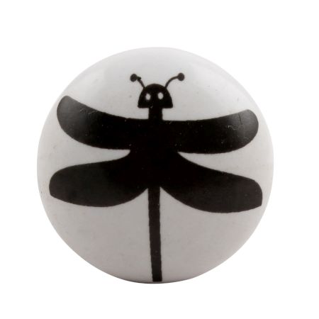 Black Butterfly Flat Ceramic Wine Stopper