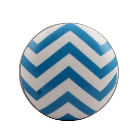 Turquoise Wave Flat Ceramic Wine Stopper