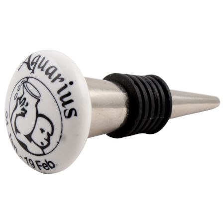 Aquarius Flat Ceramic Wine Stopper