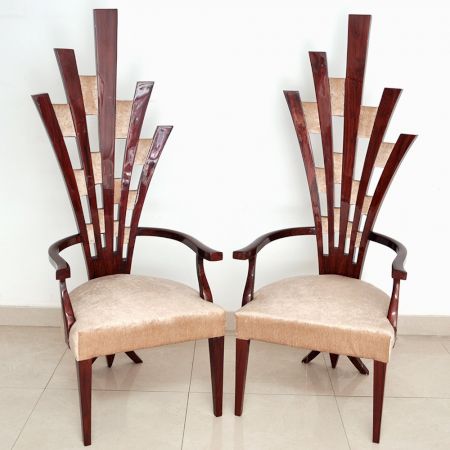 Pair of Designer Living Room Chair-Broken Arrows