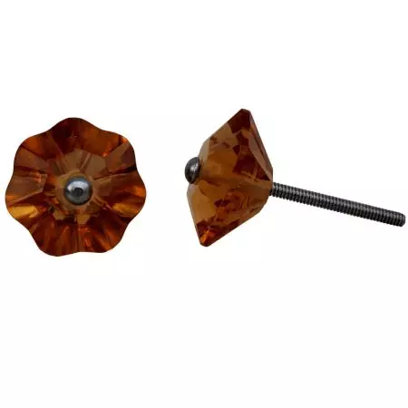 Amber Floral Knob