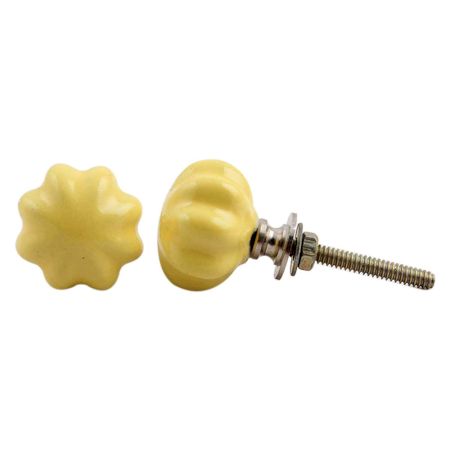 Yellow Pomegranate Bud Knob