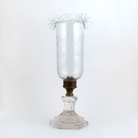 Vintage Top Curved Glass Lamp