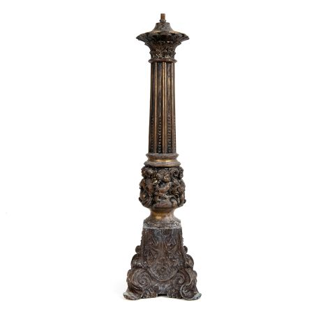 Ornate Victorian Metal Lamp