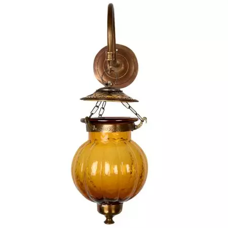 Yellow Pumpkin Glass Wall Lamp