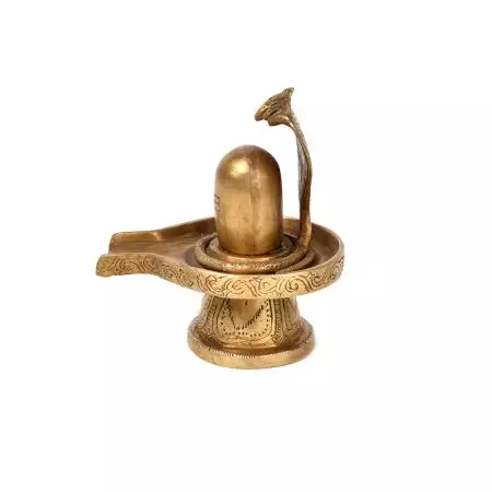 Shiva Linga with Five Hooded Snake