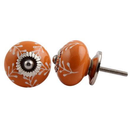 Dark Mustard Leaf Knob