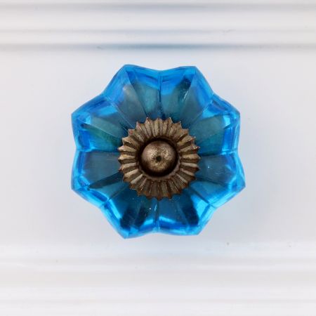 Blue Flower Knob, Big