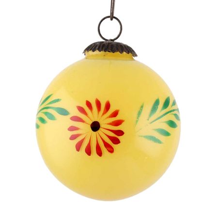 Yellow Round Flower Christmas Hanging