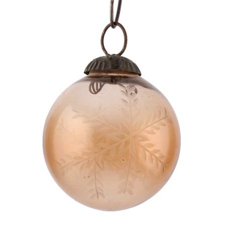 Brown Round Leaf Cut Christmas Hanging Online