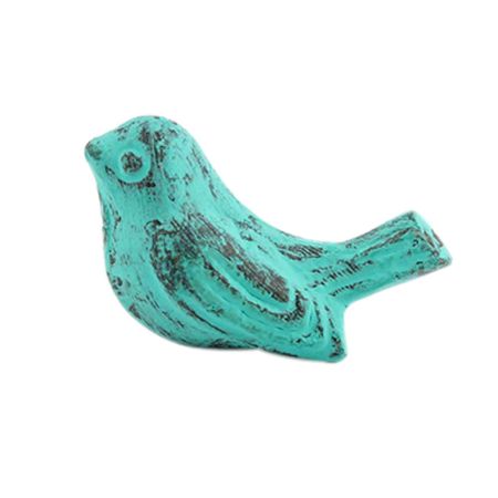 Sea Green Bird Metal Drawer Knobs