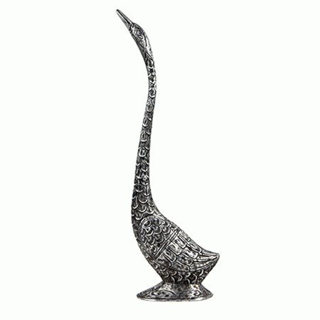 Vintage Cast Metal Duck Sculpture