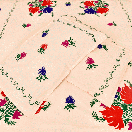 Peach Cotton Bedspread