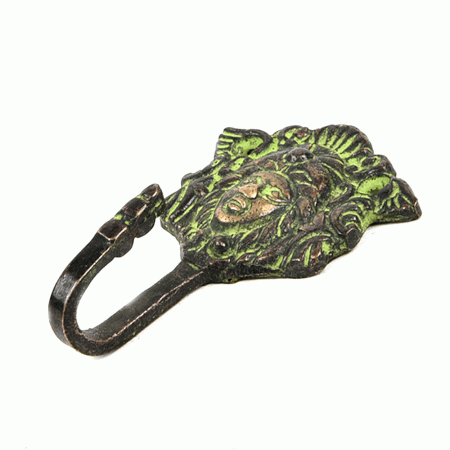 Solid Brass Lions Head Coat Hooks