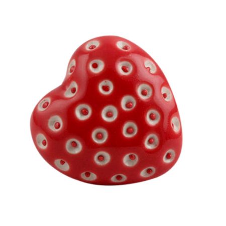 Red Heart Etched Ceramic Dresser Knob Online
