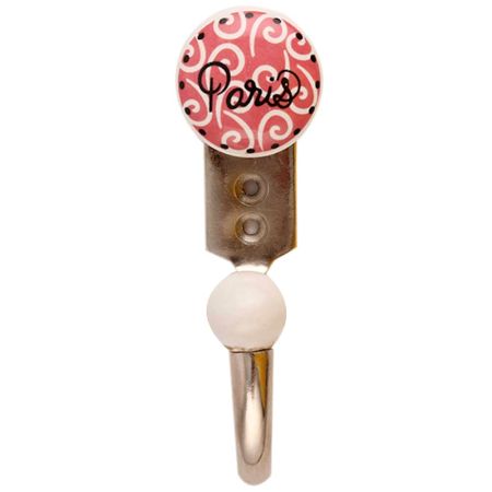 Paris Pink Flat Dresser Hooks