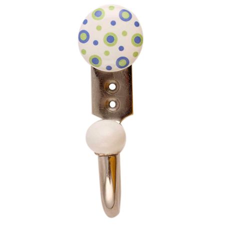 Blue Dot Ceramic Flat Wall Hooks Online