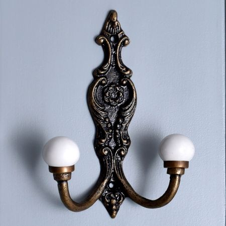 Solid White Ceramic Iron Hooks