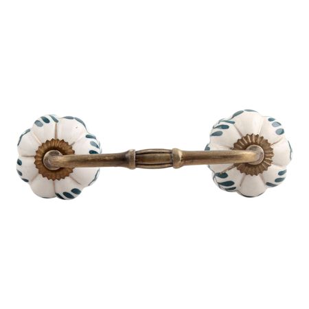 Silhouetted Green Ceramic Bridge Handle