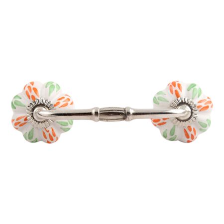 Mixed Leaf Ceramic Bridge Handle